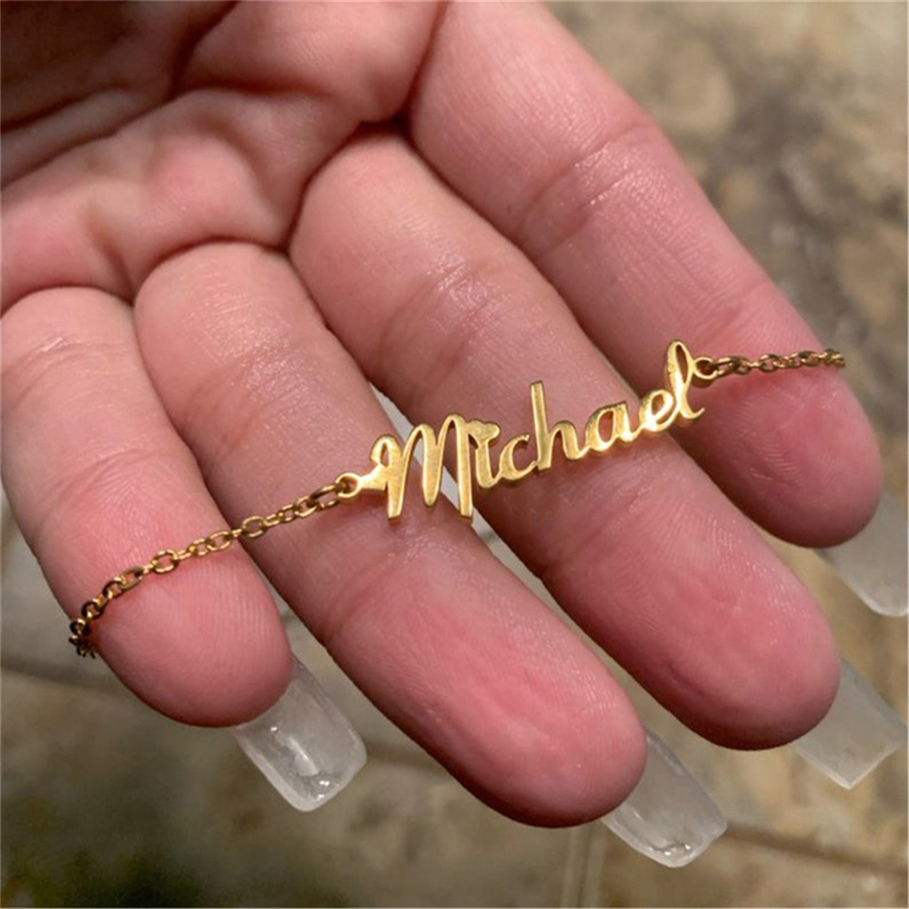 Women Fashion Dress Names - Benutzerdefinierte Name Knöchel Edelstahl Beinkette personalisierte