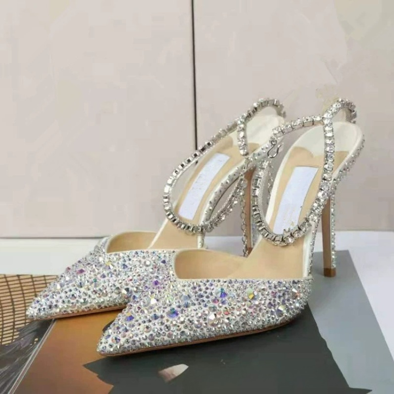 Women'S Fashion Jewellery - Neue Damenschuhe Sommer Neue Kristallketten-High Heels