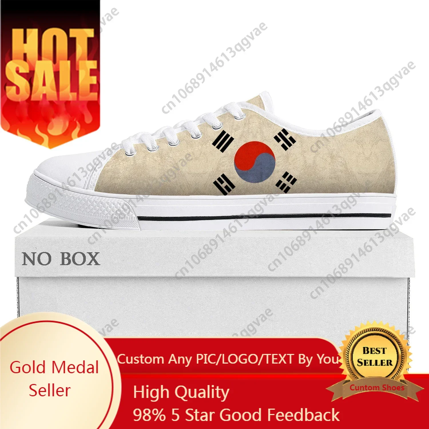 Women'S Fashion Korea - Koreanische Flagge Low-Top-Sneaker von hoher Qualität