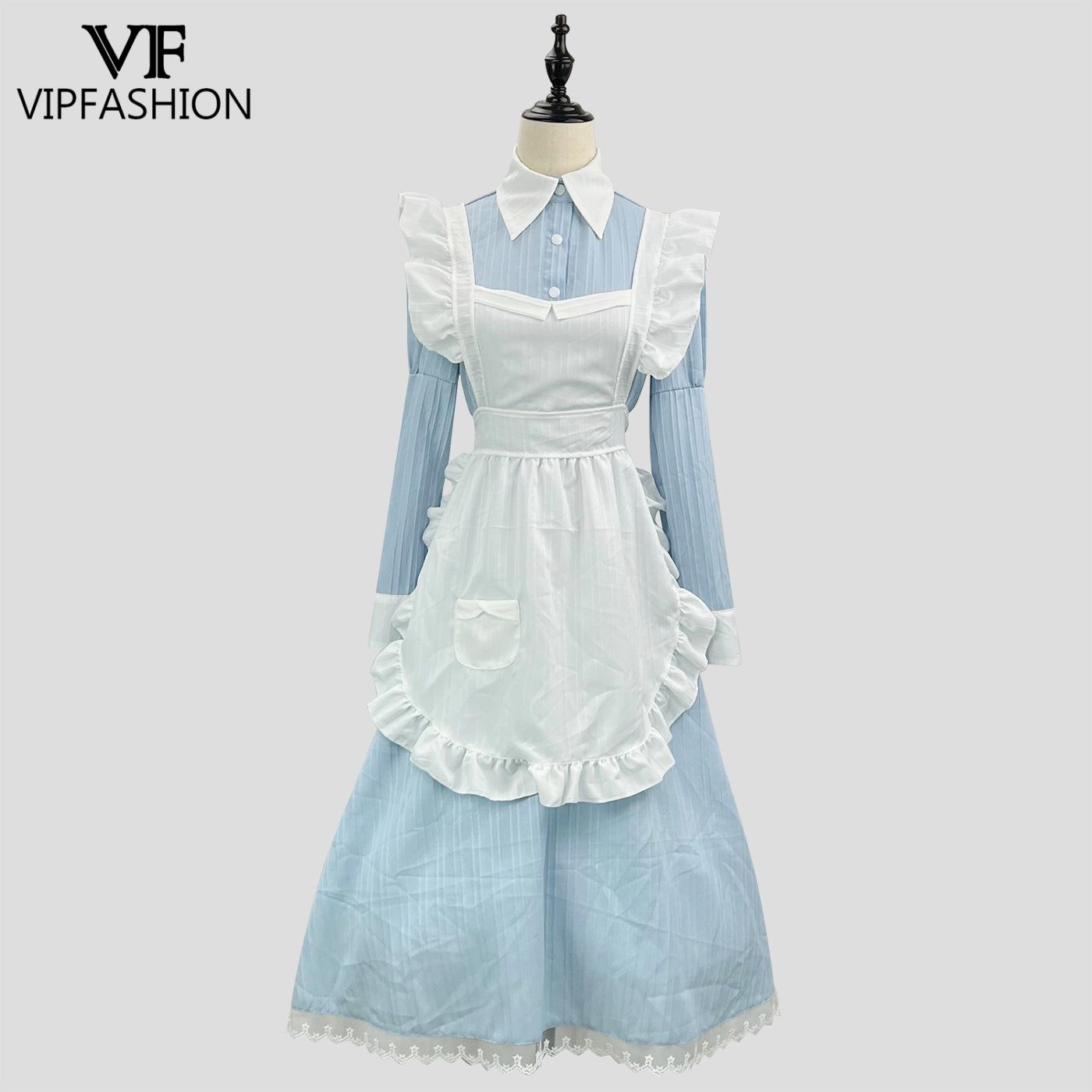 Women'S Fashion Korea - VIP FASHION Viktorianisches Dienstmädchenkleid, Lolita-Cosplay-Kostüm, traditionelles