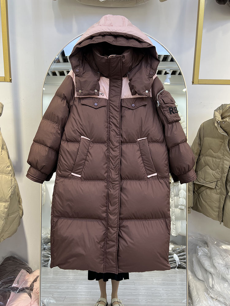 Women Fashion Over The Years - Winter neue Daunenjacke Damen lange Kapuze