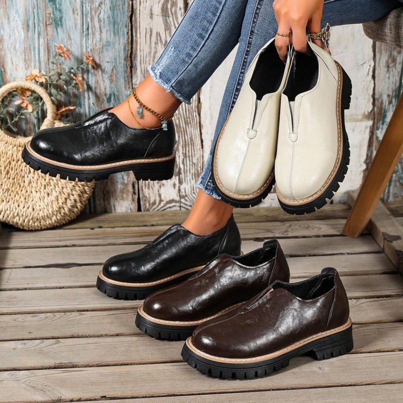 Women'S Fashion Shoes - Retro Britischer Stil Damenschuhe Frühling Herbst