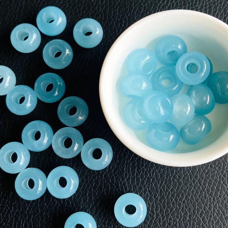 Women'S Fashion Jewellery - 10 Stück natürliche, meerblaue Schmuckperlen mit