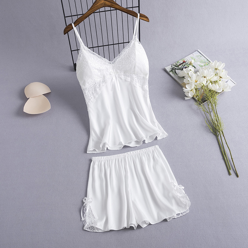 Lace Trim Cami - 2 stück Cami & Shorts Schlafen