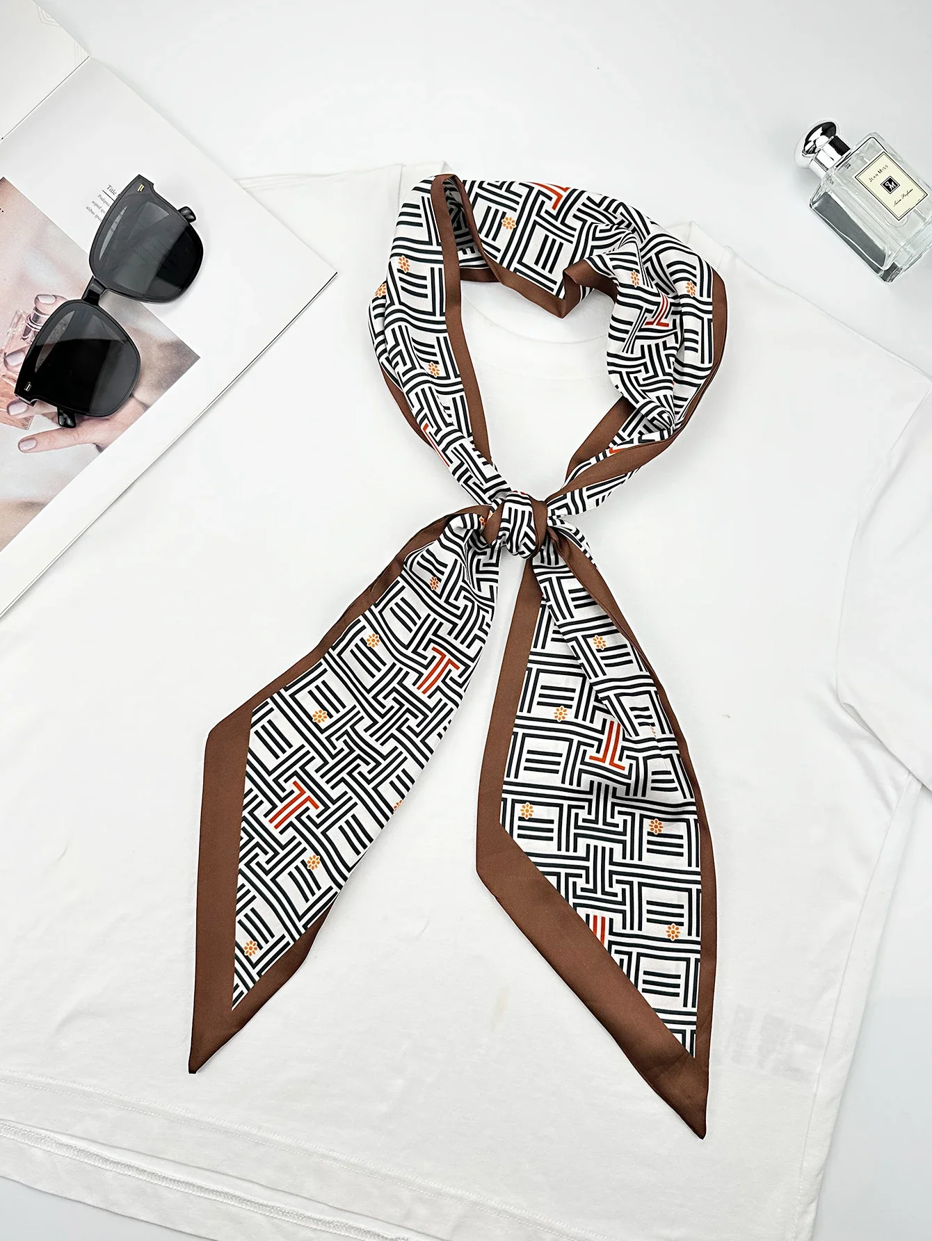 Luxus Geometrie Dünne Seide Sc – Women Fashion Necktie Bewertung und Preis