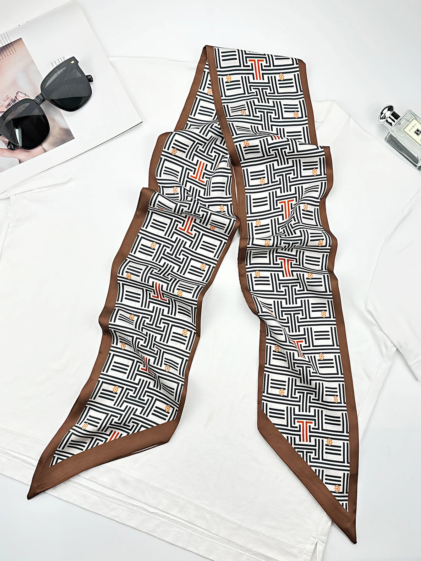 Luxus Geometrie Dünne Seide Sc – Women Fashion Necktie Bewertung und Preis
