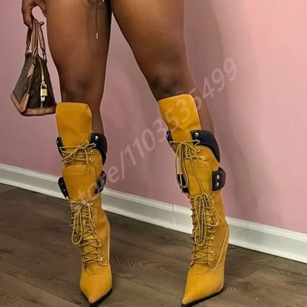 2025 Sexy Catwalk Damen Stilet – Women'S Fashion Knee High Boots Bewertung und Preis