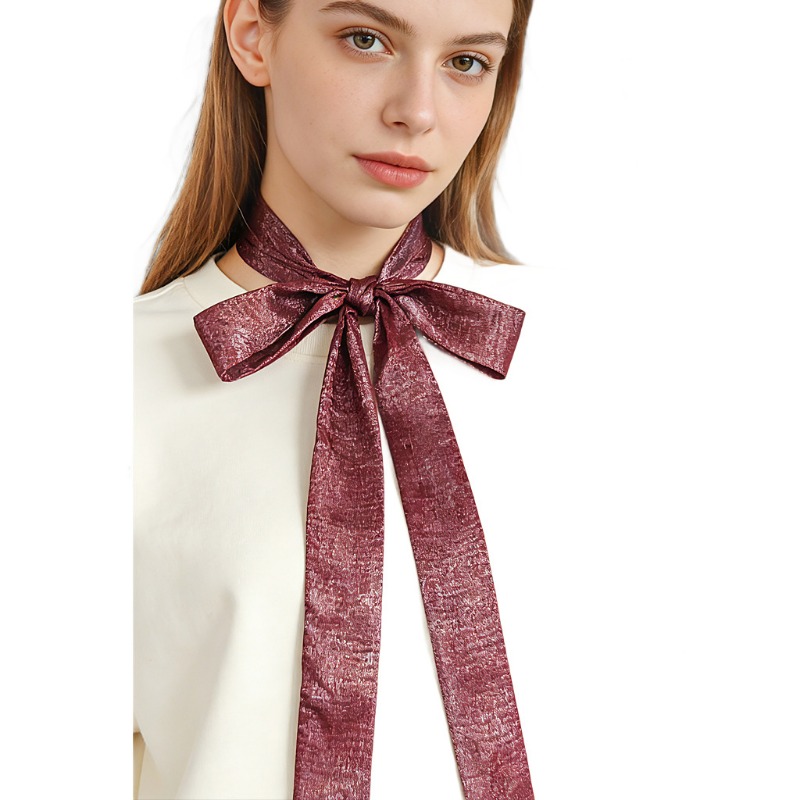 Glänzender, schmaler Schal für – Women Fashion Necktie Bewertung und Preis