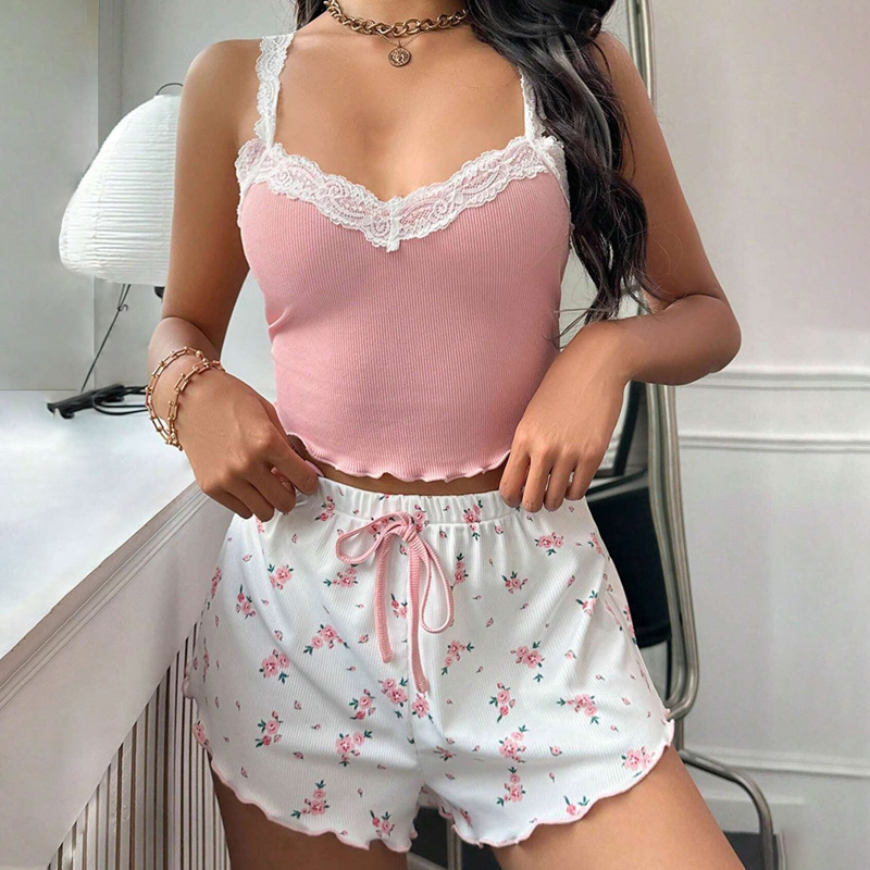 Damen-Schlafanzug-Set mit Spit – Lace Trim Cami Bewertung und Preis