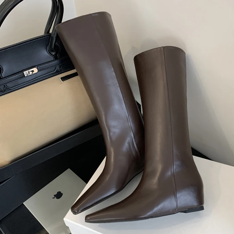 Eilyken Weiche Leder Spitz Fra – Women'S Fashion Knee High Boots Bewertung und Preis