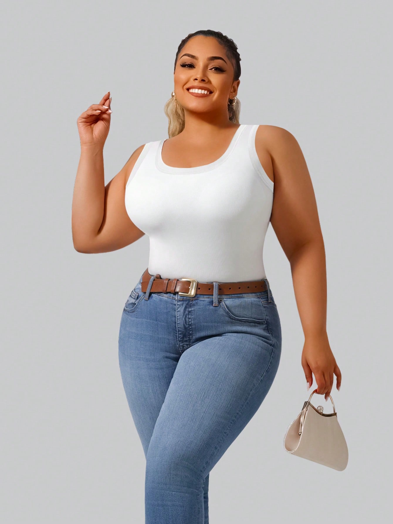 Damen Tanktop in Übergröße, ei – Lace Trim Cami Bewertung und Preis