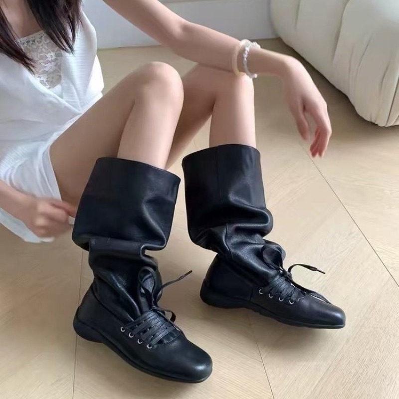 Gerippte Hochschaft-Stiefel fü – Women'S Fashion Knee High Boots Bewertung und Preis